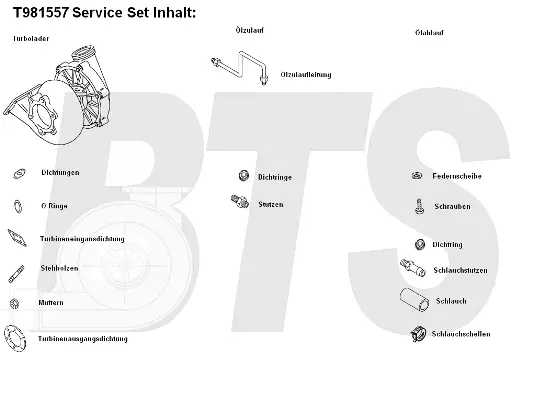 Turbocompresseur, suralimentation BTS Turbo T981557
