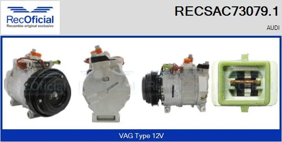 Compresseur, climatisation RECOFICIAL RECSAC73079.1