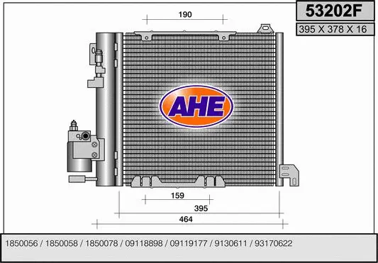 Condenseur, climatisation AHE 53202F