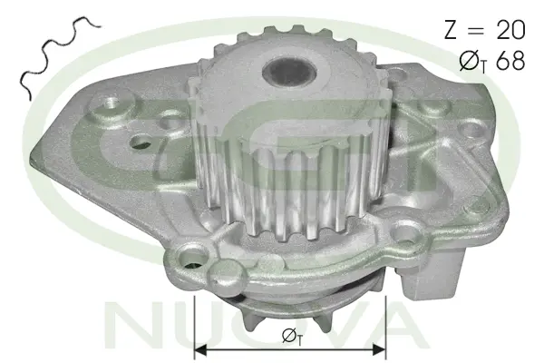 Pompe à eau, refroidissement du moteur GGT PA10531