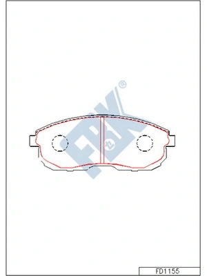 Kit de plaquettes de frein, frein à disque FBK FD1155
