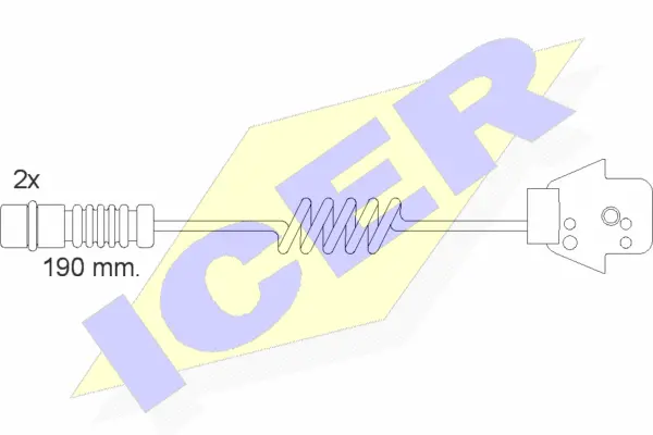 Contact d'avertissement, usure des plaquettes de frein ICER 610057 E C