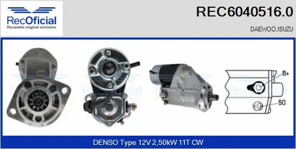 Démarreur RECOFICIAL REC6040516.0