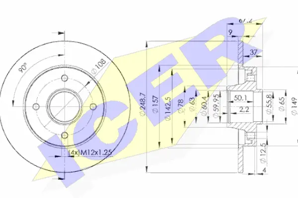 Disque de frein ICER 78BD4744-1