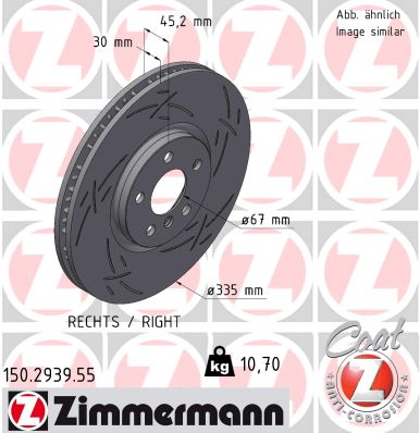 Disque de frein ZIMMERMANN 150.2939.55