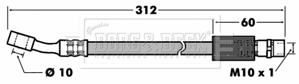 Flexible de frein BORG & BECK BBH6747