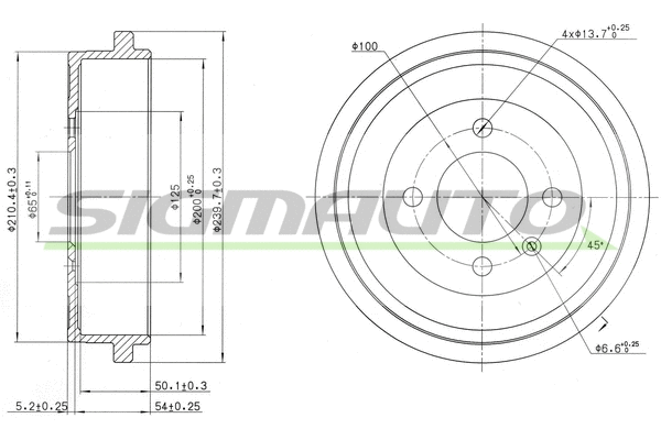 Tambour de frein SIGMAUTO DR5441