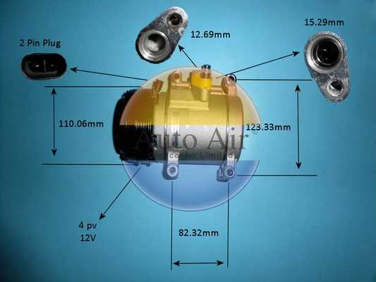 Compresseur, climatisation AUTO AIR GLOUCESTER 14-0189P