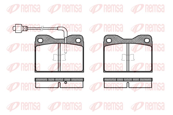 Kit de plaquettes de frein, frein à disque REMSA 0008.02