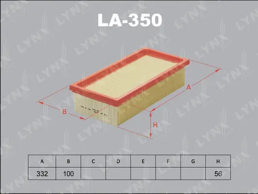 Filtre à air LYNXAUTO LA-350