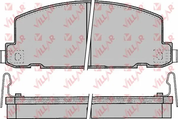 Kit de plaquettes de frein, frein à disque VILLAR 626.0053
