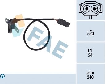 Capteur d'angle, vilebrequin FAE 79024