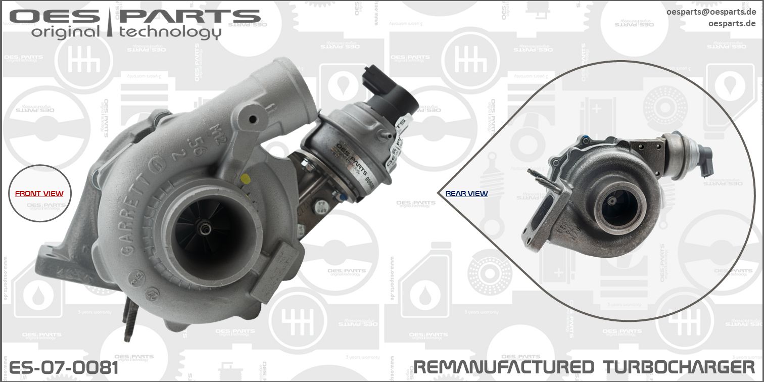 Turbocompresseur, suralimentation OES PARTS ES-07-0081