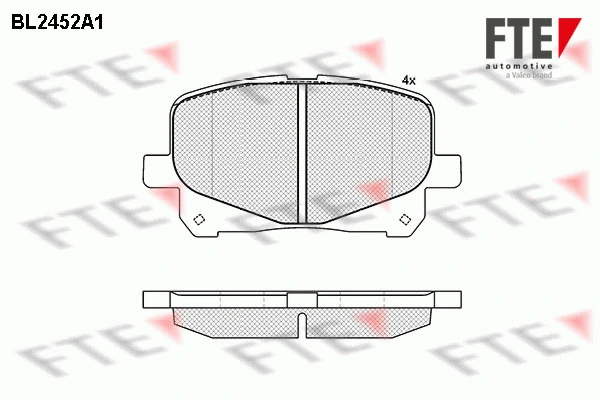 Kit de plaquettes de frein, frein à disque FTE 9011050