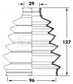Jeu de joints-soufflets, arbre de commande BORG & BECK BCB6013