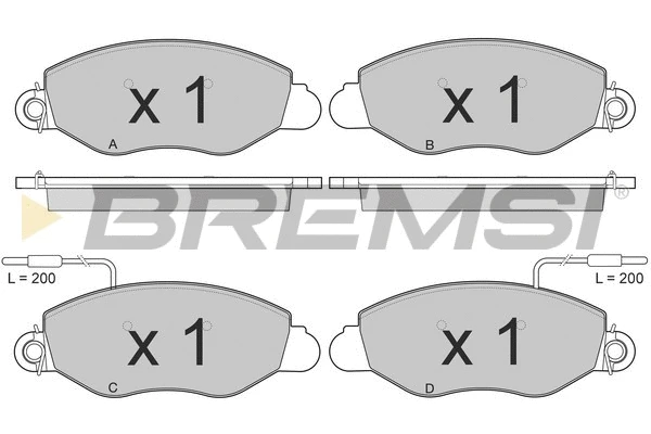 Kit de plaquettes de frein, frein à disque BREMSI BP3016