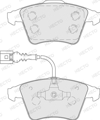Kit de plaquettes de frein, frein à disque NECTO FD7205A