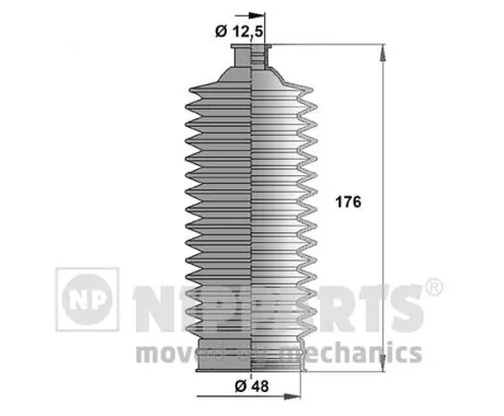 Jeu de joints-soufflets, direction NIPPARTS N2844024