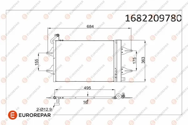 Condenseur, climatisation EUROREPAR 1682209780