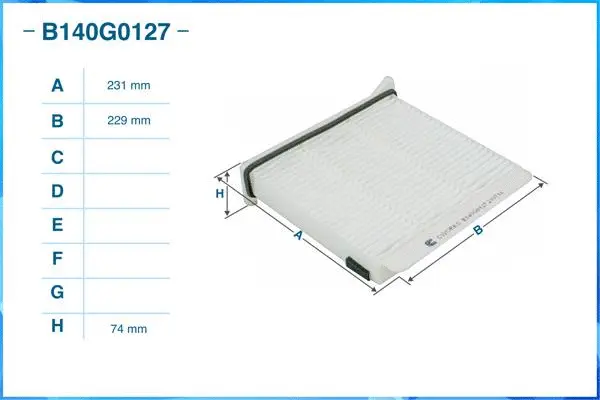 Filtre, air de l'habitacle CWORKS B140G0127