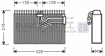Évaporateur climatisation BUGOBROT 70-AIV010