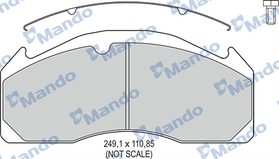 Kit de plaquettes de frein, frein à disque MANDO MBF016070