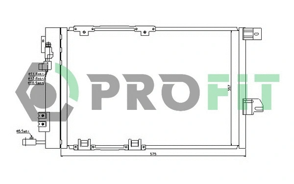 Condenseur, climatisation PROFIT PR 5050C1