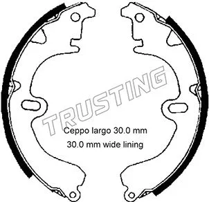 Jeu de mâchoires de frein TRUSTING 115.274