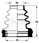 Jeu de joints-soufflets, arbre de commande BORG & BECK BCB2807