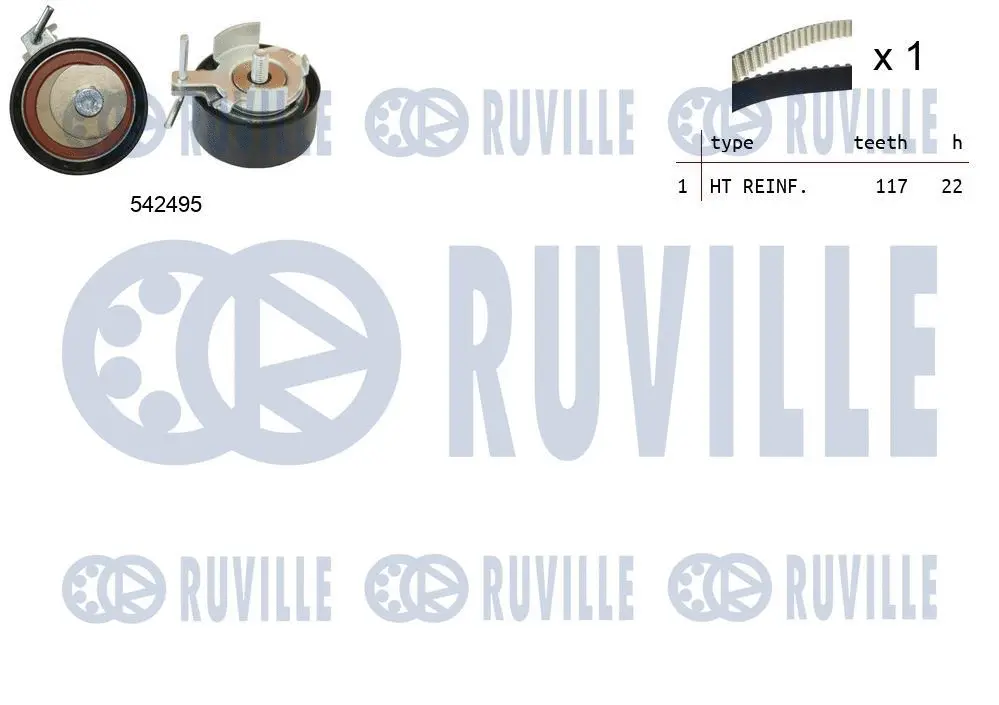 Kit de courroie crantée RUVILLE 550374
