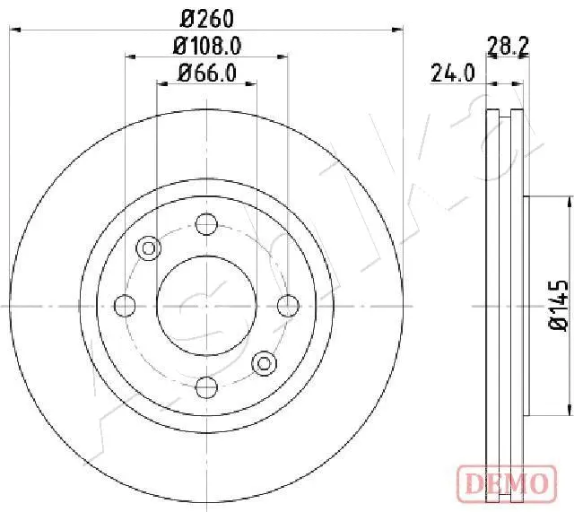 Disque de frein ASHIKA 60-00-0632C