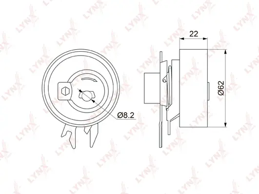 Poulie de tension, courroie crantée LYNXAUTO PB-1136