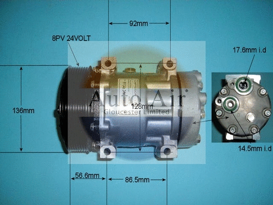 Compresseur, climatisation AUTO AIR GLOUCESTER 14-8044P