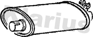Silencieux central KLARIUS 210254