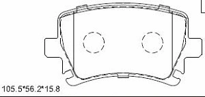 Kit de plaquettes de frein, frein à disque ASIMCO KD7792