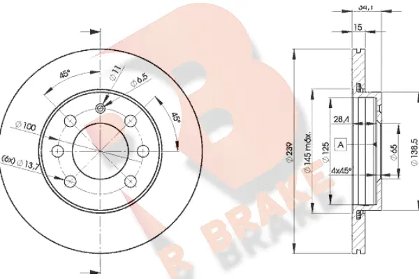Disque de frein R BRAKE 78RBD25607