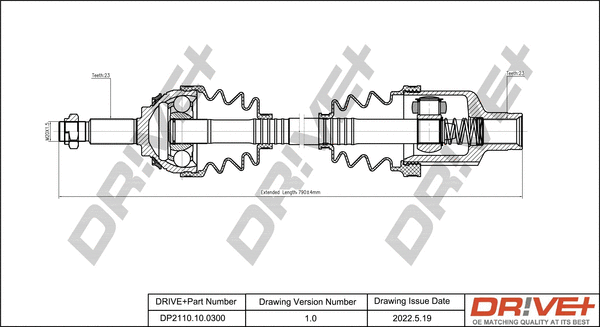 Arbre de transmission Dr!ve+ DP2110.10.0300
