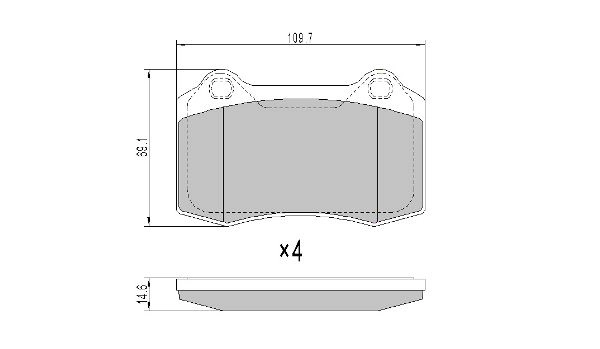 Kit de plaquettes de frein, frein à disque FREMAX FBP-1783