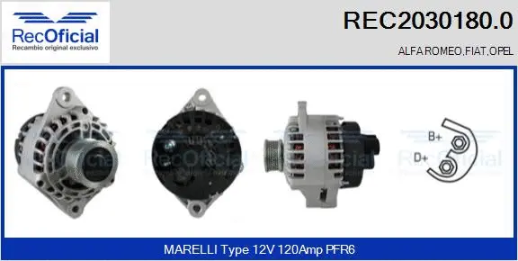 Alternateur RECOFICIAL REC2030180.0