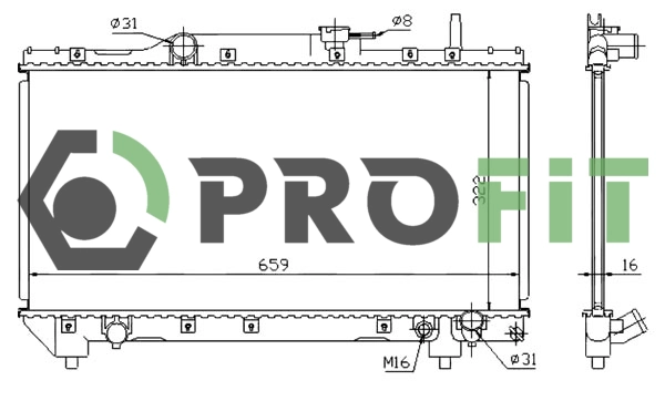 Radiateur, refroidissement du moteur PROFIT 1740-0406
