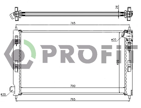 Radiateur, refroidissement du moteur PROFIT PR 4012A1