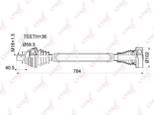 Arbre de transmission LYNXAUTO CD-1133