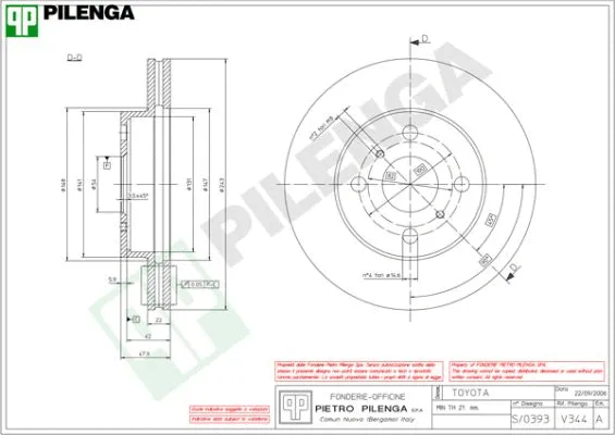 Disque de frein PILENGA V344