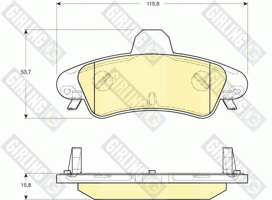 Kit de plaquettes de frein, frein à disque GIRLING 6115803