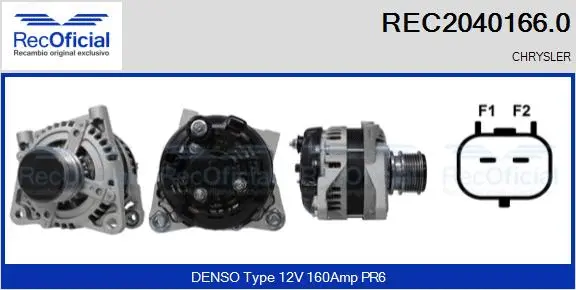 Alternateur RECOFICIAL REC2040166.0