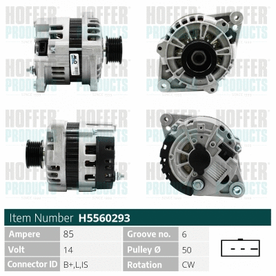 Alternateur HOFFER H5560293