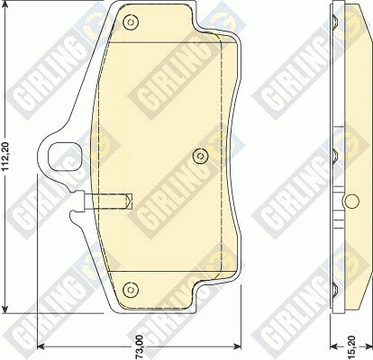 Kit de plaquettes de frein, frein à disque GIRLING 6117579