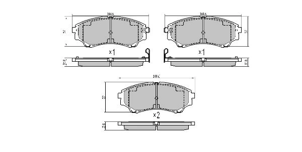 Kit de plaquettes de frein, frein à disque FREMAX FBP-0857