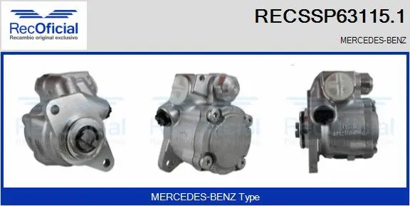 Pompe hydraulique, direction RECOFICIAL RECSSP63115.1