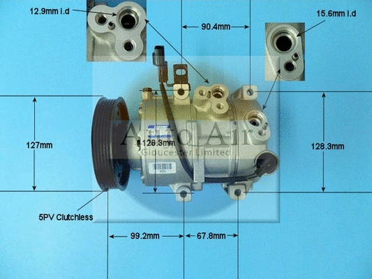 Compresseur, climatisation AUTO AIR GLOUCESTER 14-9775